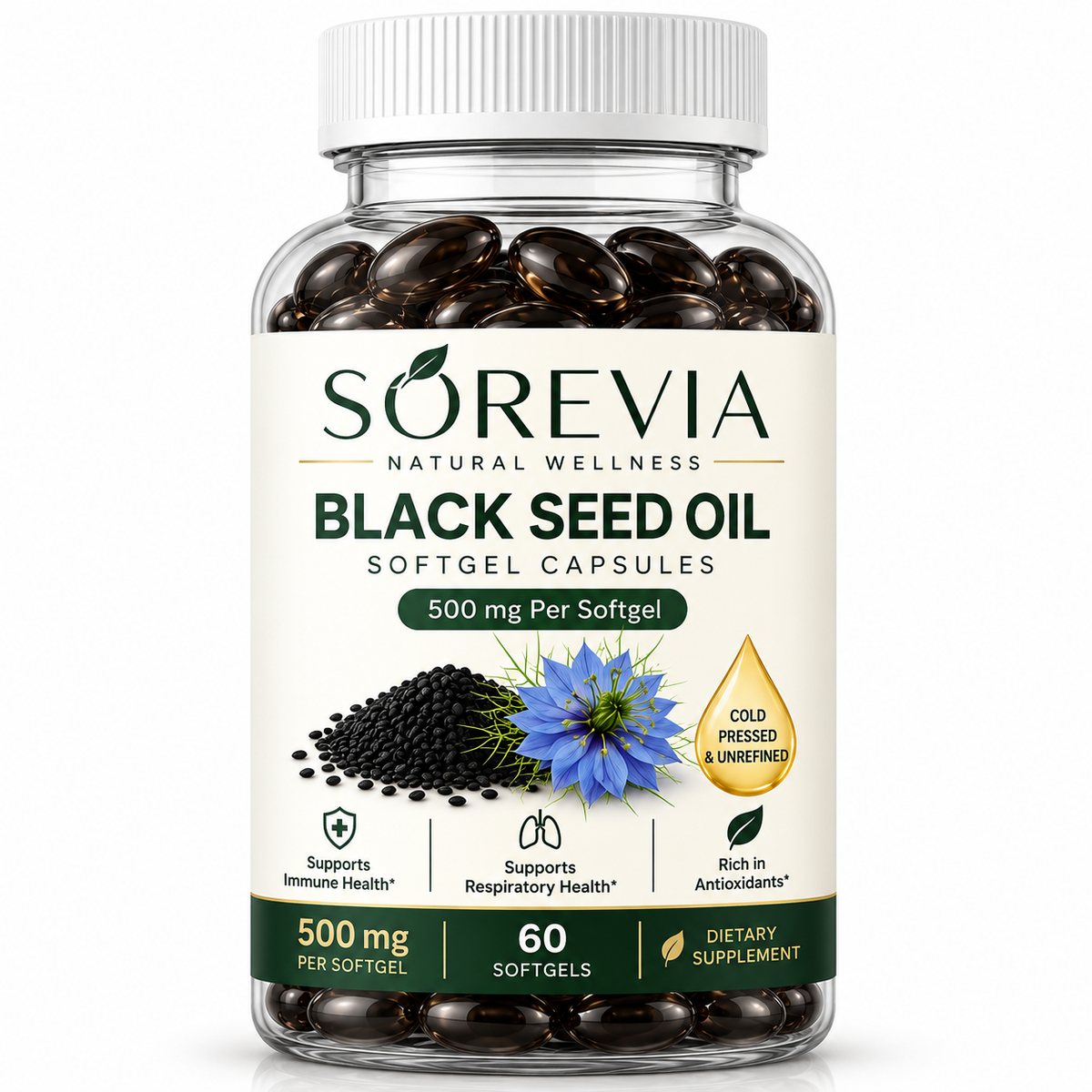 Premium Ethiopian Black Seed Oil Softgels