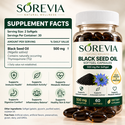 Premium Ethiopian Black Seed Oil Softgels